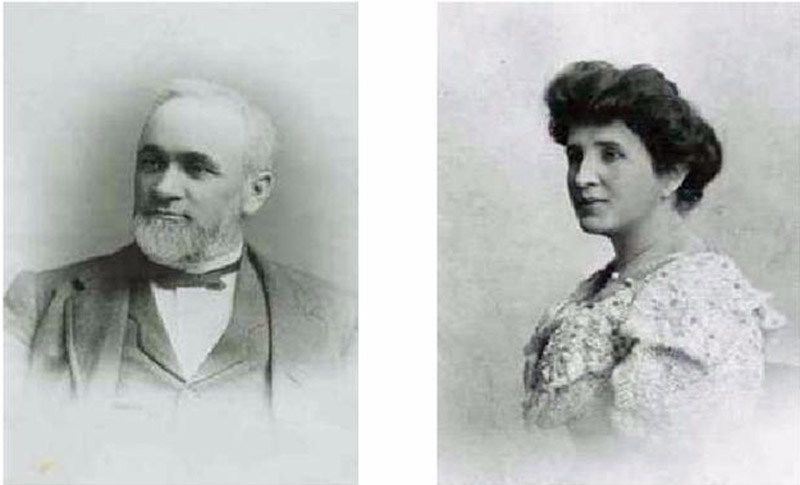 black and white photos of harvey wilcox hendersona and daeida wilcox beverage