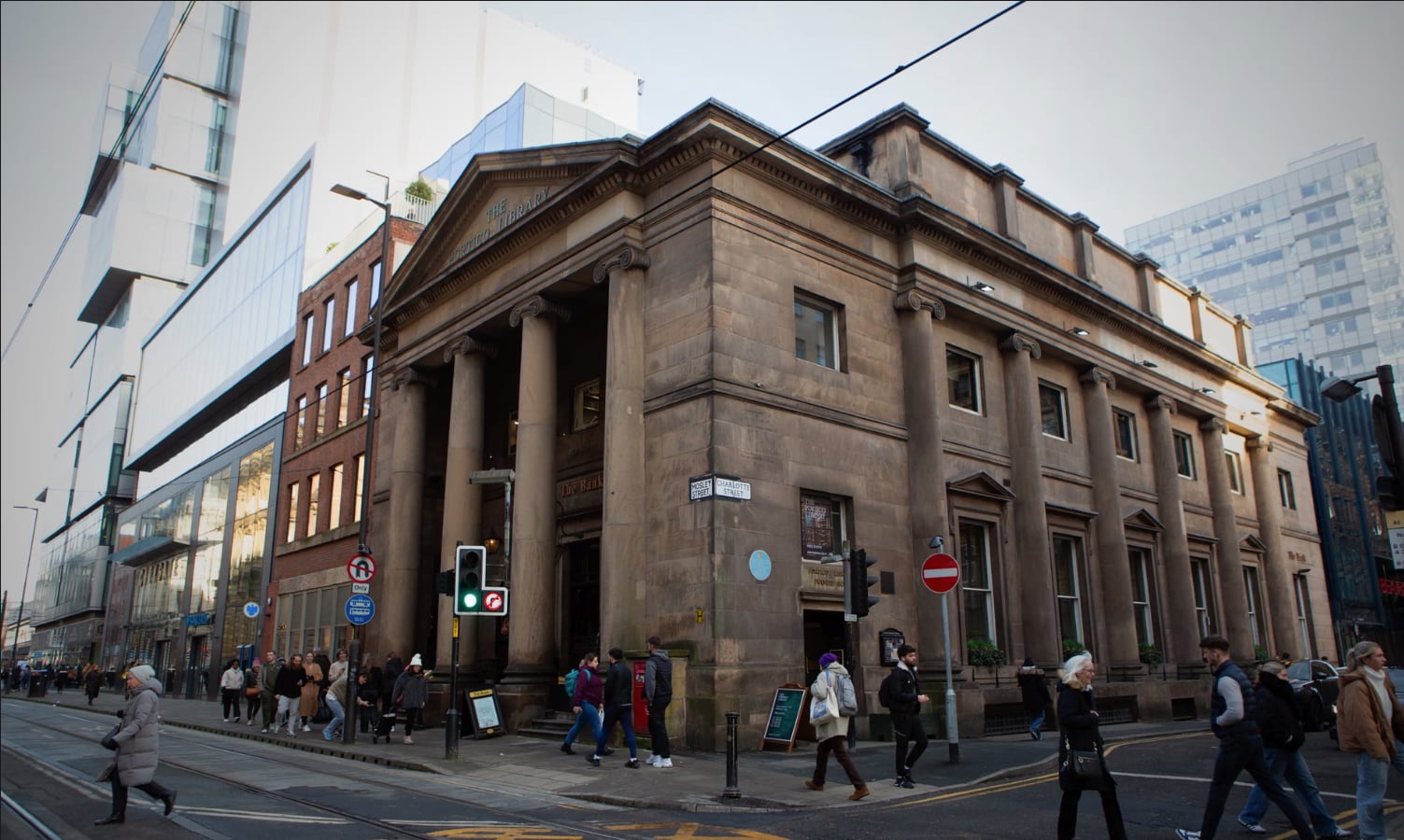 imposing building with columns