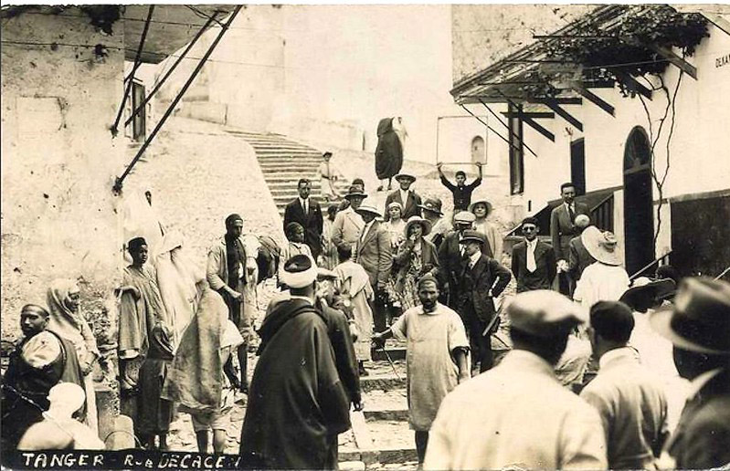 black and white photo of 20th century tangier