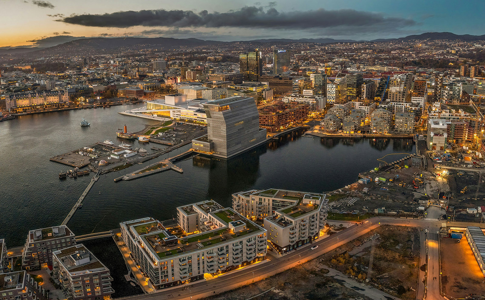 the skyline of oslo