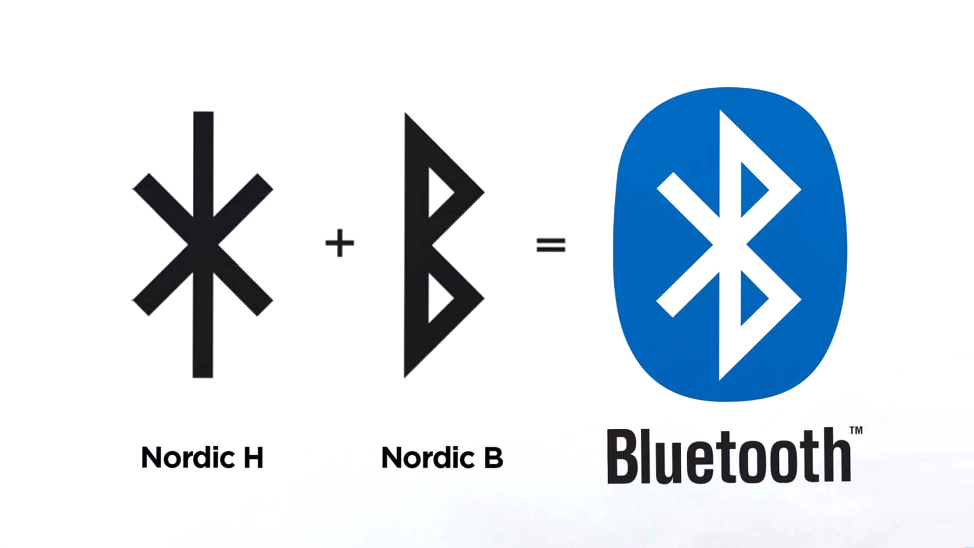 two viking runes and the bluetooth logo