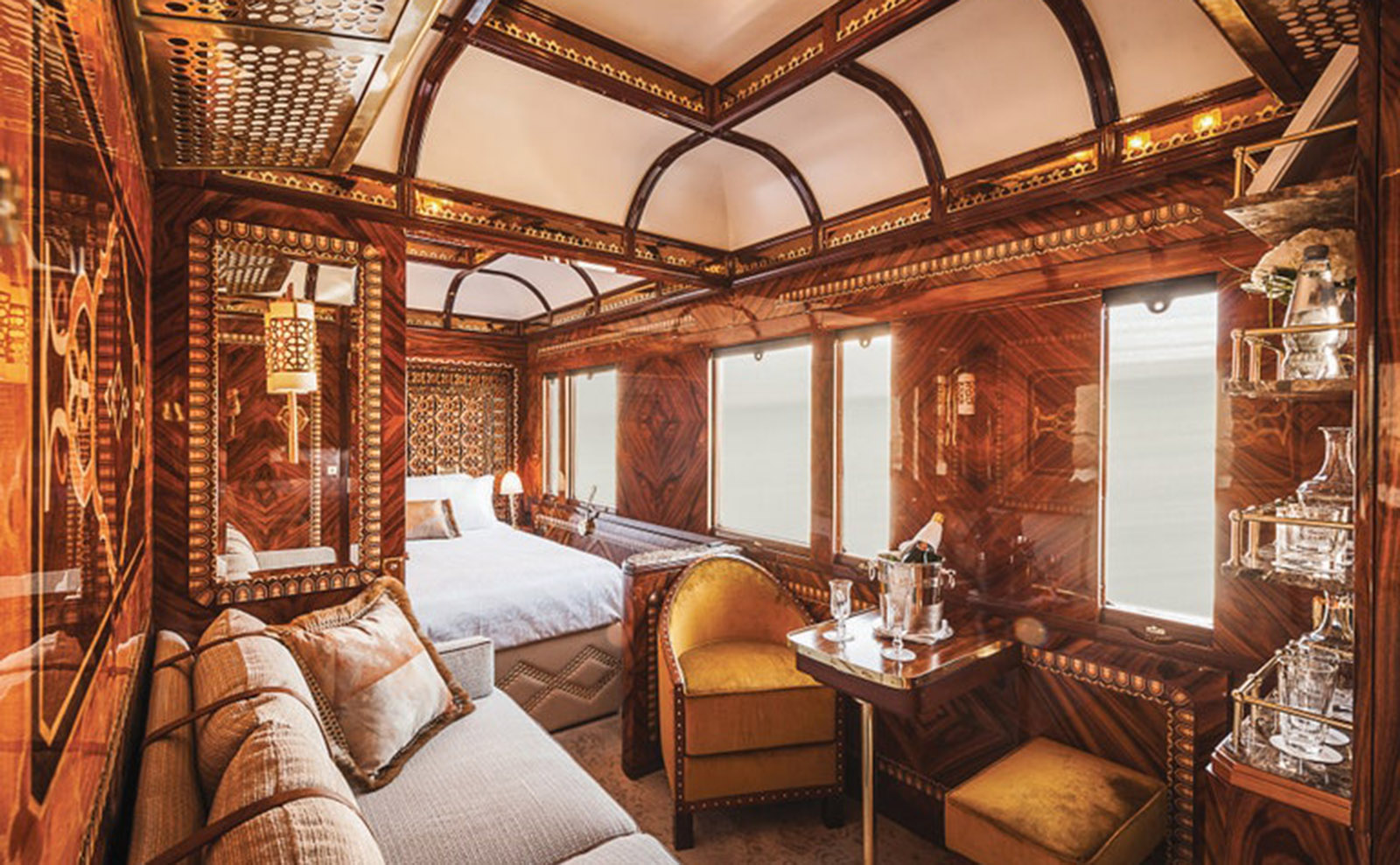a room on the Venice Simplon-Orient-Express