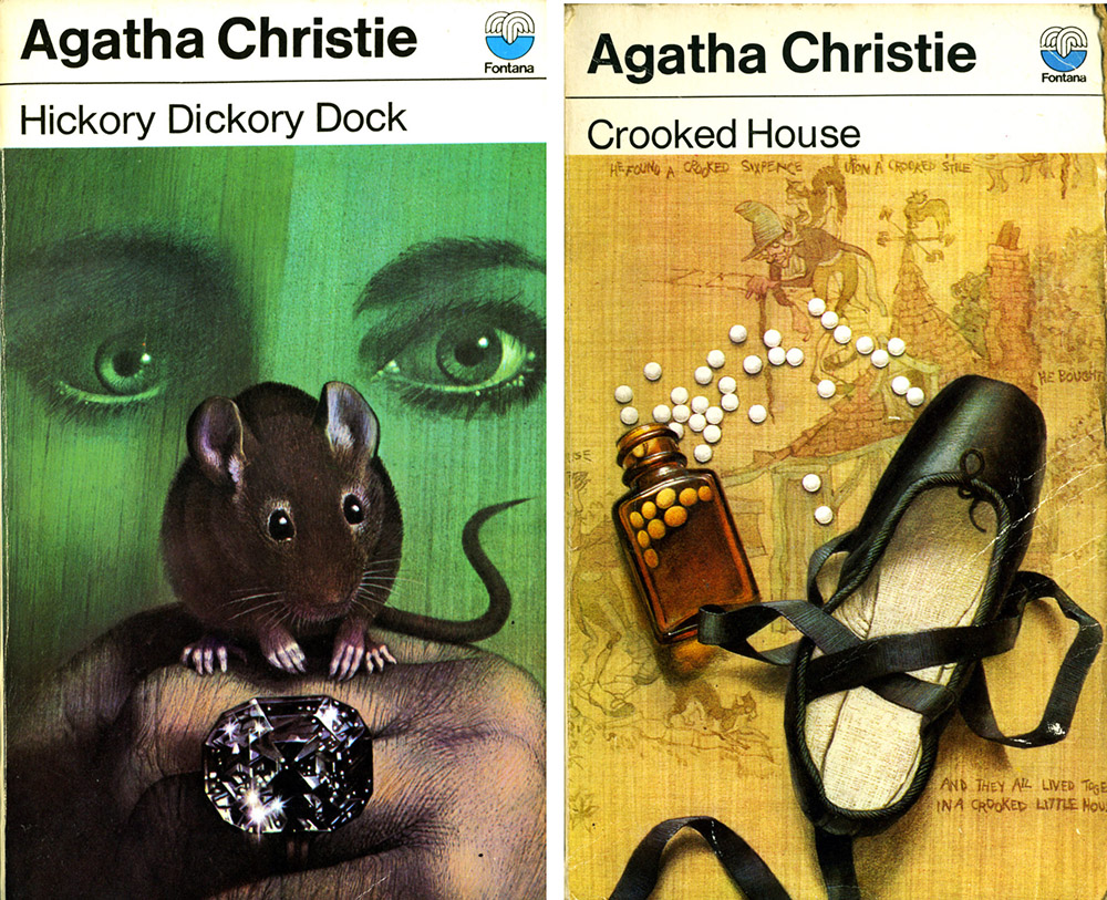 two examples of agatha christie papeback book covers