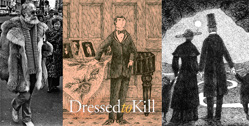 black and white illustrations of edward gorey fashions