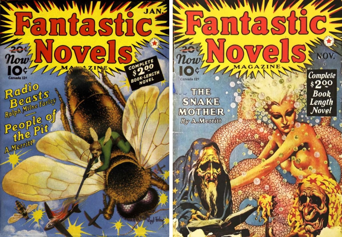 colorful illustrations of fantastic novels magazine