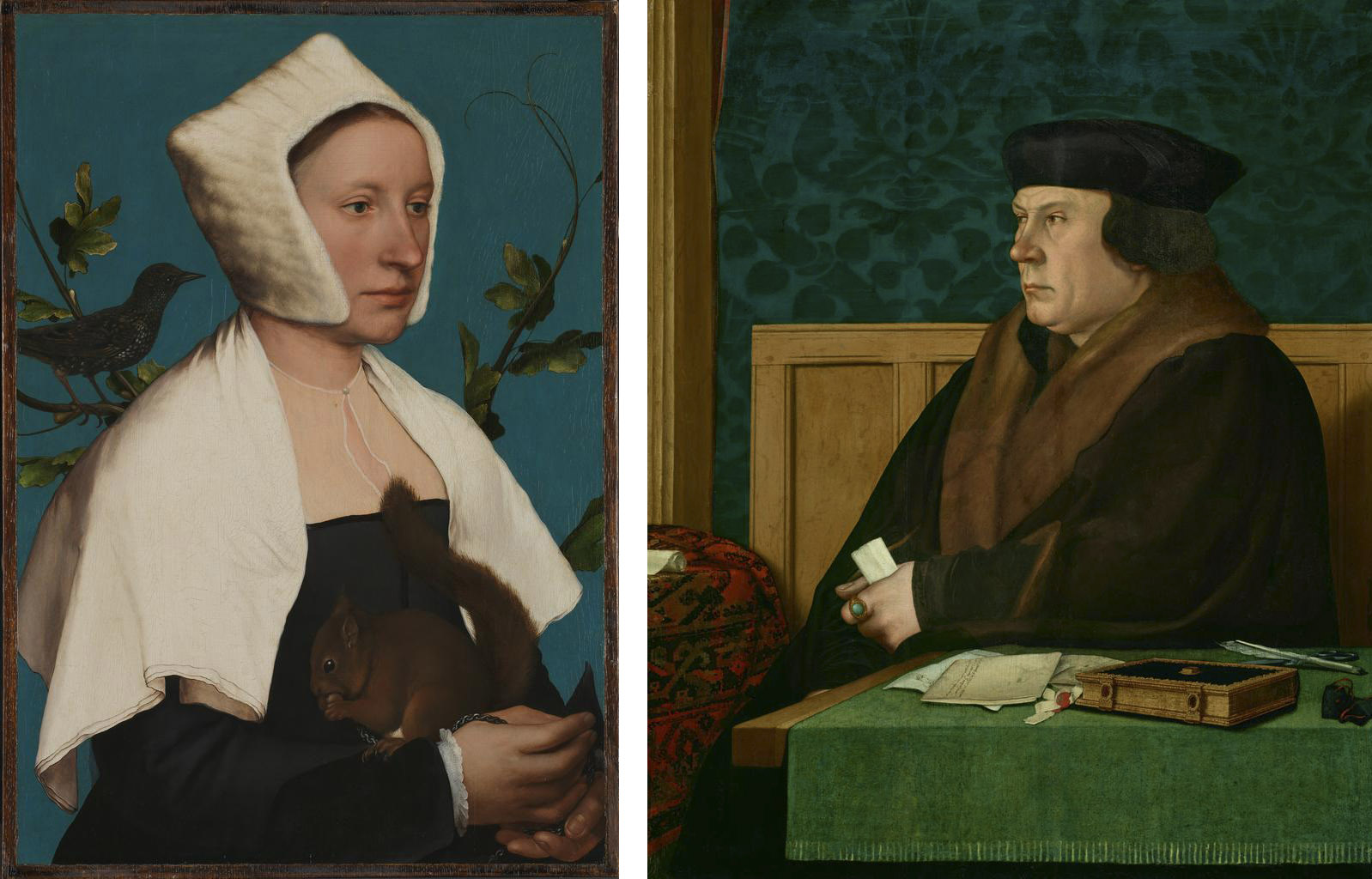 two portraits by hand holbein