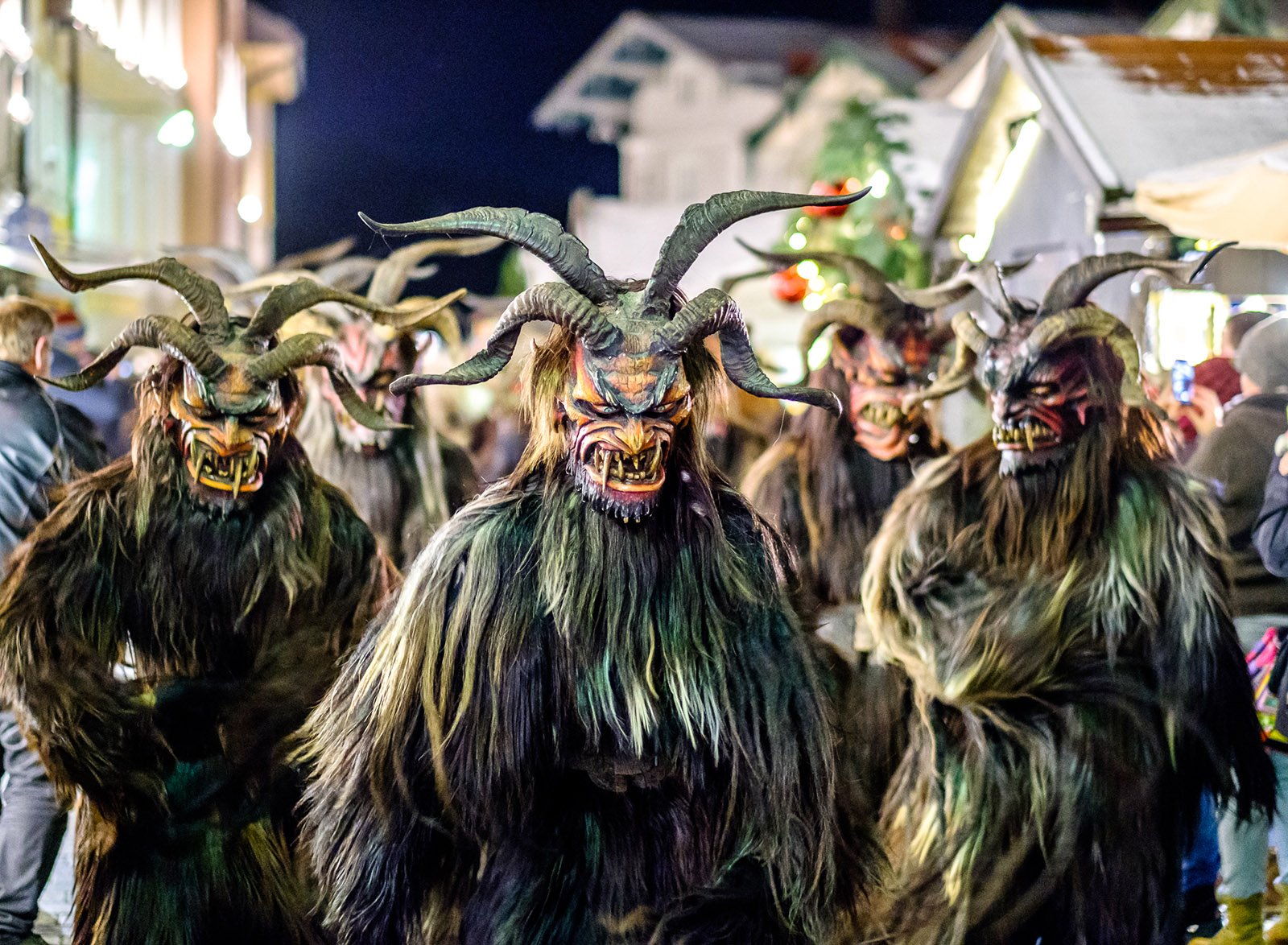 krampus parade at night in Germany