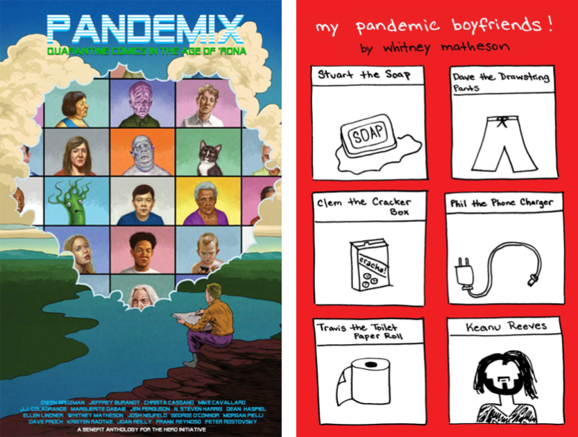 the cover and a comic from the pandemix anthology