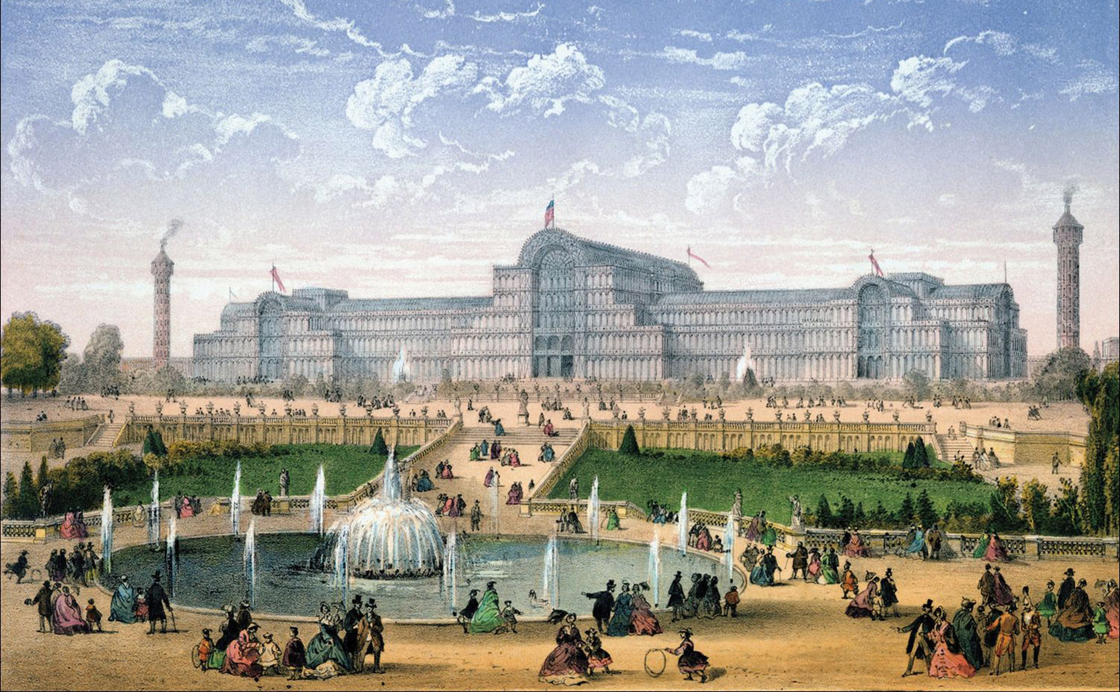 vintage postcard images of crystal palace