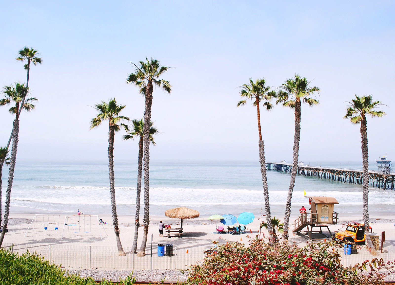 the pier on san clemente beach in southern california