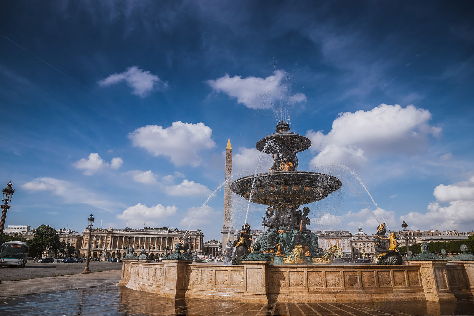 place de la concorde on a sunny day in paris