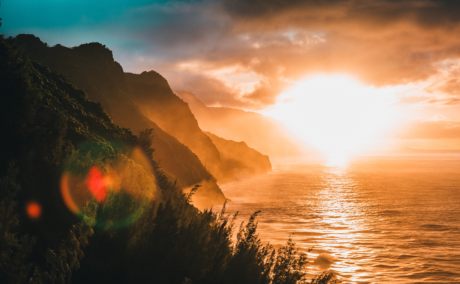 sunset in Hawaii