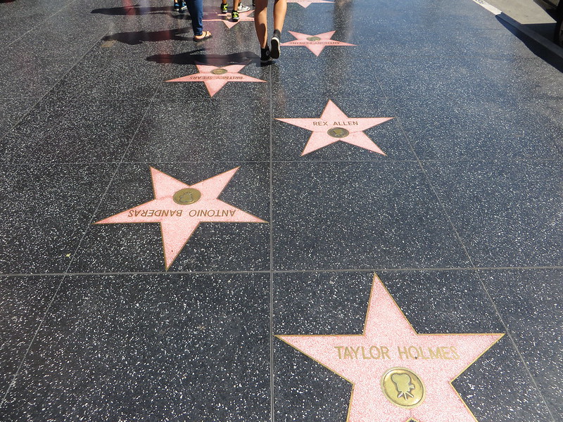 photo of stars on the hollywood walk of fame