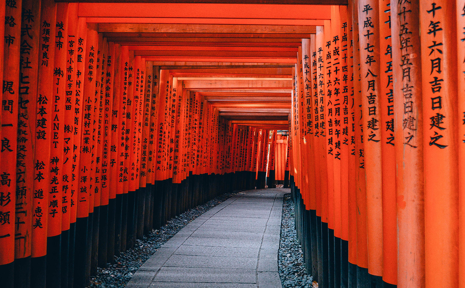 Fushimi Inari Shrine path in Kyoto-shi, Japan