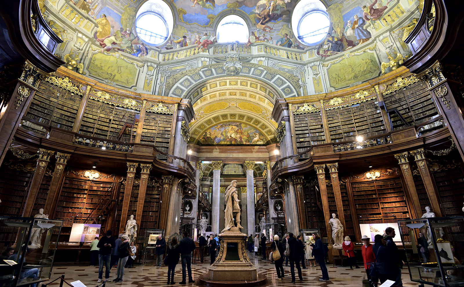 the atrium of the austrian national library