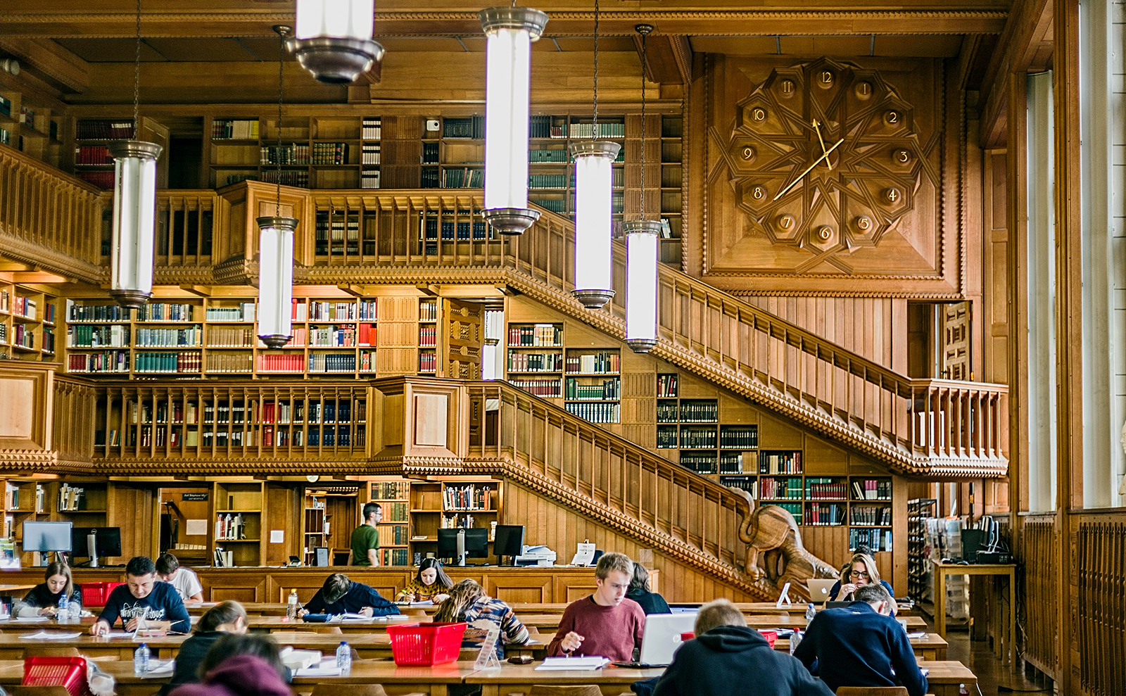 reading room in the library at the university of leuven in belgium