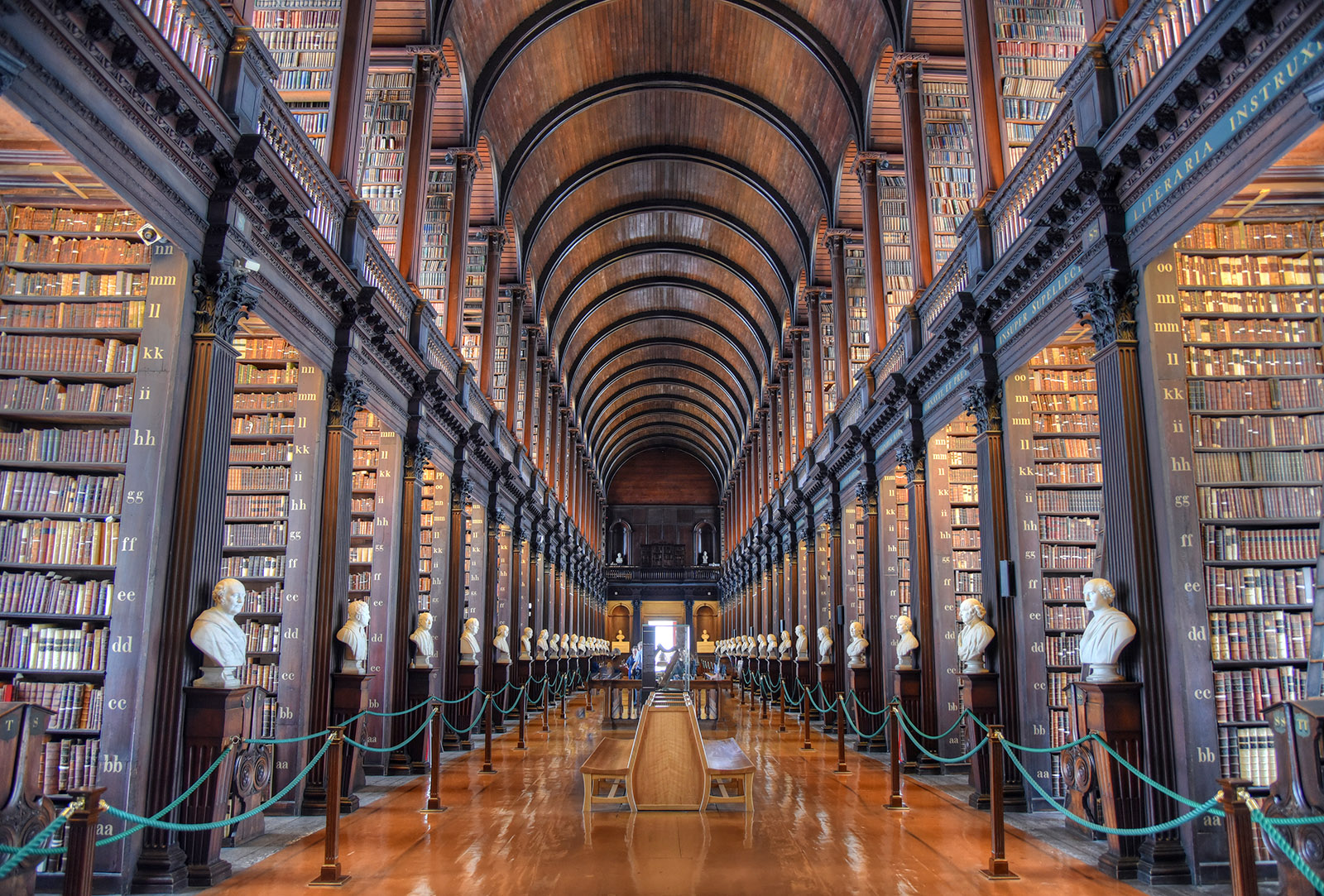 long room in the old library at trinity college
