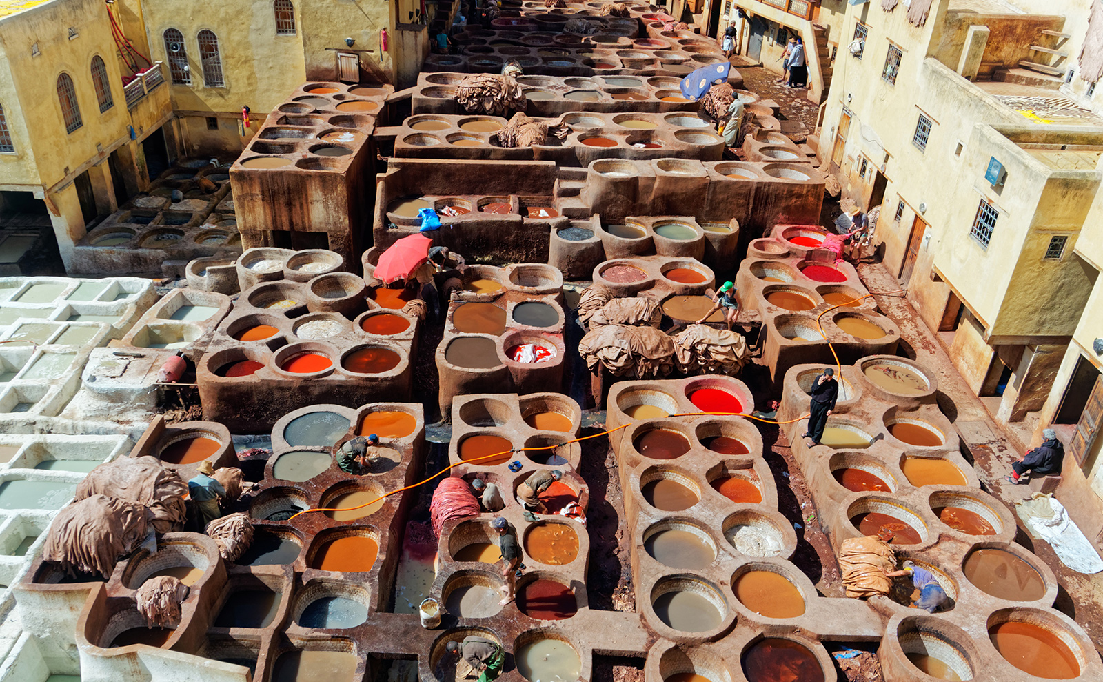 chouara leather tanneries in fez, morocco