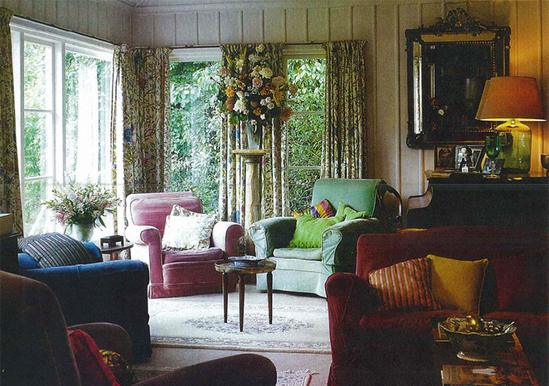 the long room in ngaio marsh's house with green easy chair where she wrote her books