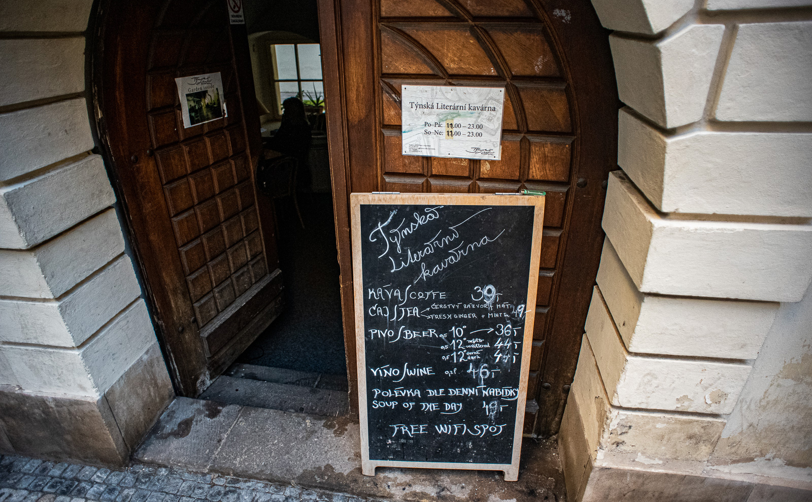 The Týnská Literary Café in Prague has a Bohemian Vibe