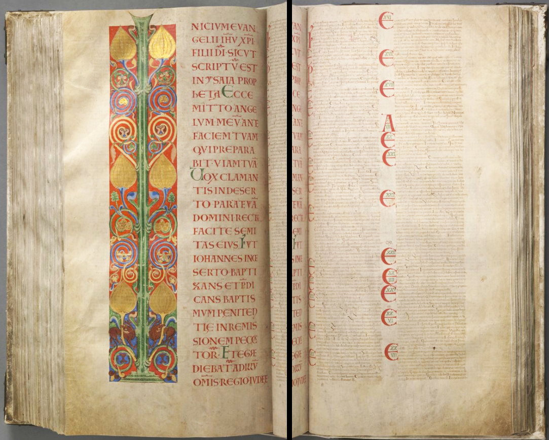 an illuminated page in the codex gigas