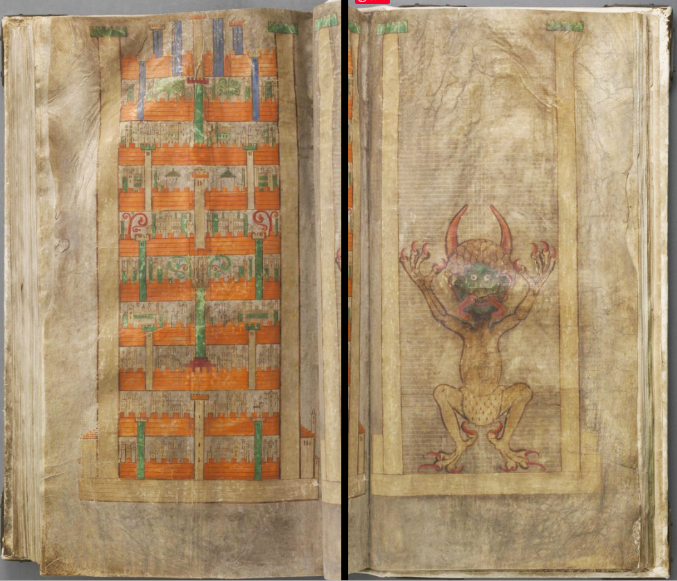 the drawing of the devil in the codex gigas
