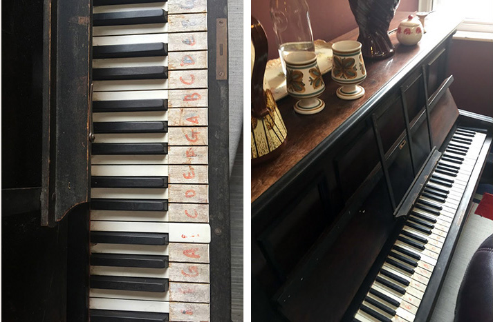 the piano in the Union Coffee House